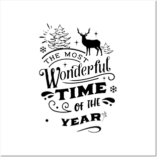 Christmas quotes with cute reindeer design Posters and Art